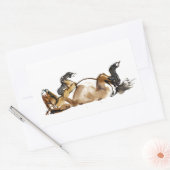 Rollen-Pferd Rechteckiger Aufkleber (Umschlag)