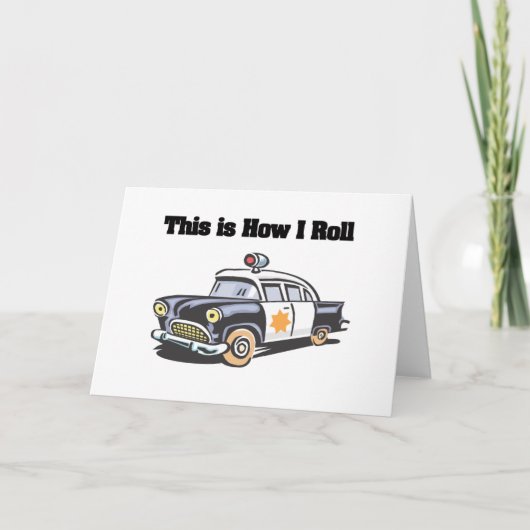 Rollen (Polizei/Polizist-Auto) Karte (Vorderseite)