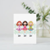 Rollen-Princesses Postkarte (Stehend Vorderseite)
