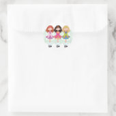 Rollen-Princesses Runder Aufkleber (Tasche)