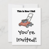 Rollen (Rasenmäher) Einladung (Vorderseite)