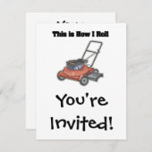 Rollen (Rasenmäher) Einladung (Vorne/Hinten)