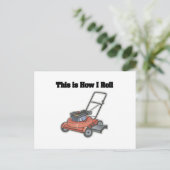 Rollen (Rasenmäher) Postkarte (Stehend Vorderseite)
