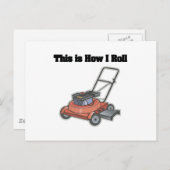 Rollen (Rasenmäher) Postkarte (Vorne/Hinten)