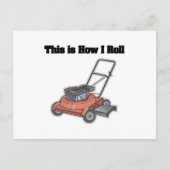 Rollen (Rasenmäher) Postkarte (Vorderseite)