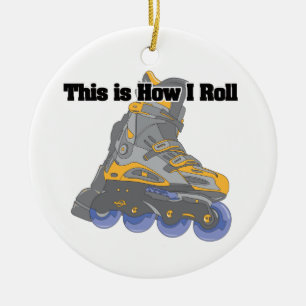 Rollen (Rollenklingen/Inline-Skate) Keramik Ornament