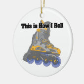 Rollen (Rollenklingen/Inline-Skate) Keramik Ornament (Links)