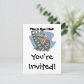 Rollen (Roller-Untersetzer) Einladung (Stehend Vorderseite)