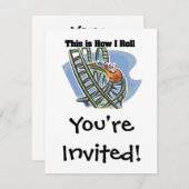 Rollen (Roller-Untersetzer) Einladung (Vorne/Hinten)