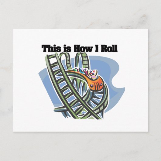 Rollen (Roller-Untersetzer) Postkarte (Vorderseite)