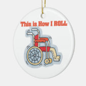 Rollen (Rollstuhl) Keramikornament (Links)