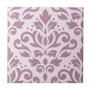 Rollen Sie Damask Large Design Mauve auf Rosa Fliese