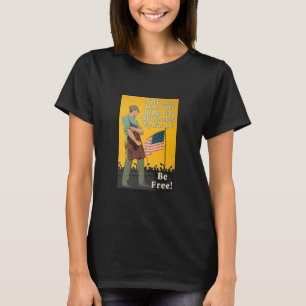 Rollen Sie den (dunklen) T - Shirt der Ärmel hoch.