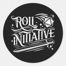 Rollen Sie Initiative Vintage D20 Schwert