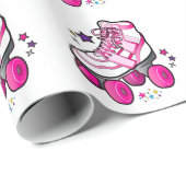 Rollen-Skate auf Weiß Geschenkpapier (Rolleneckpunkt)