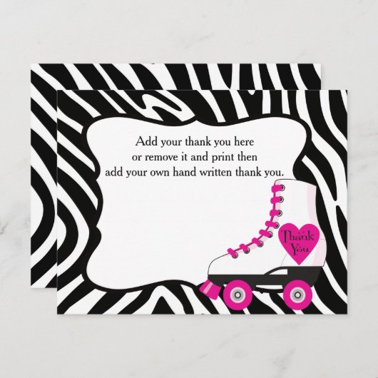Rollen-Skate danken Ihnen zu kardieren Dankeskarte (Vorne/Hinten)