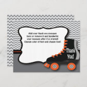 Rollen-Skate danken Ihnen zu kardieren Dankeskarte (Vorne/Hinten)