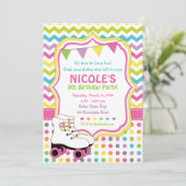 Rollen-Skate-Einladung/Rollen-Skate laden ein Einladung (Stehend Vorderseite)