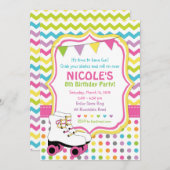 Rollen-Skate-Einladung/Rollen-Skate laden ein Einladung (Vorne/Hinten)