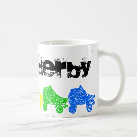 Rollen-Skate Grungeregenbogen Kaffeetasse (Rechts)