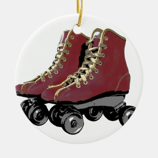 Rollen-Skate Keramik Ornament (Vorne)