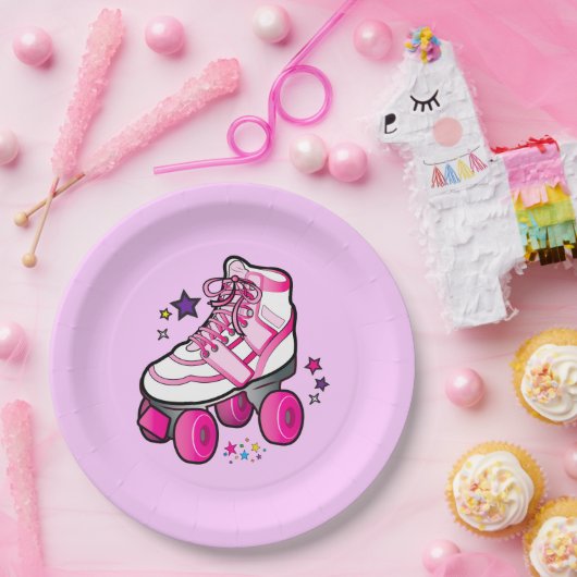 Rollen-Skate-Mädchen Pappteller (Party)