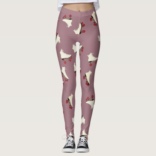 Rollen-Skate-Muster-Gewohnheits-Leggings Leggings (Vorderseite)