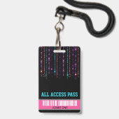 Rollen-Skate-Party, VIP-Durchlauf, Einladung, Ausweis (Front with Lanyard)