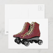Rollen-Skate Postkarte (Vorne/Hinten)