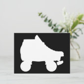 Rollen-Skate sillouette Einladung (Stehend Vorderseite)