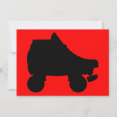 Rollen-Skate sillouette Einladung (Vorderseite)