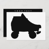 Rollen-Skate sillouette Einladung (Vorne/Hinten)