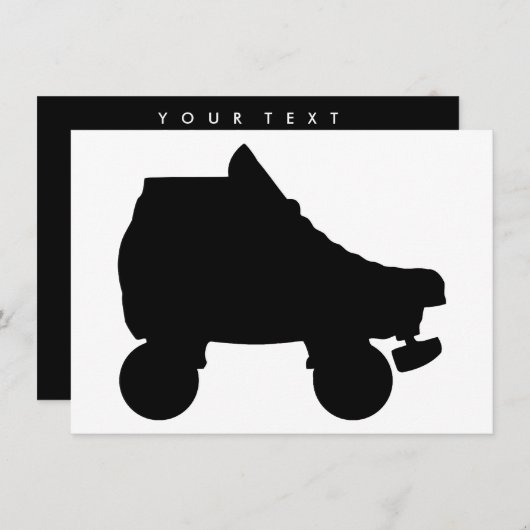 Rollen-Skate sillouette Einladung (Vorne/Hinten)