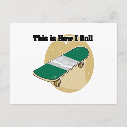 Rollen (Skateboard) Postkarte (Vorderseite)
