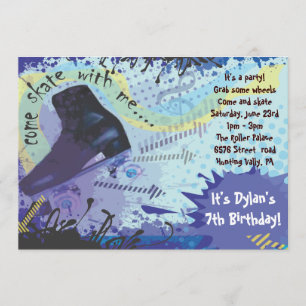 Rollen-Skaten-Einladungs-alles- Gute zum Einladung