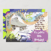 Rollen-Skaten-Einladungs-alles- Gute zum Einladung (Vorne/Hinten)