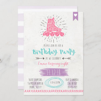 Rollen-Skaten-Geburtstag Invitatio Einladung