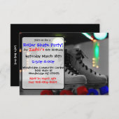 Rollen-Skaten-Party Einladung (Vorne/Hinten)