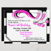 Rollen-Skaten-Party-Gewohnheits-Einladungen Einladung (Vorne/Hinten)