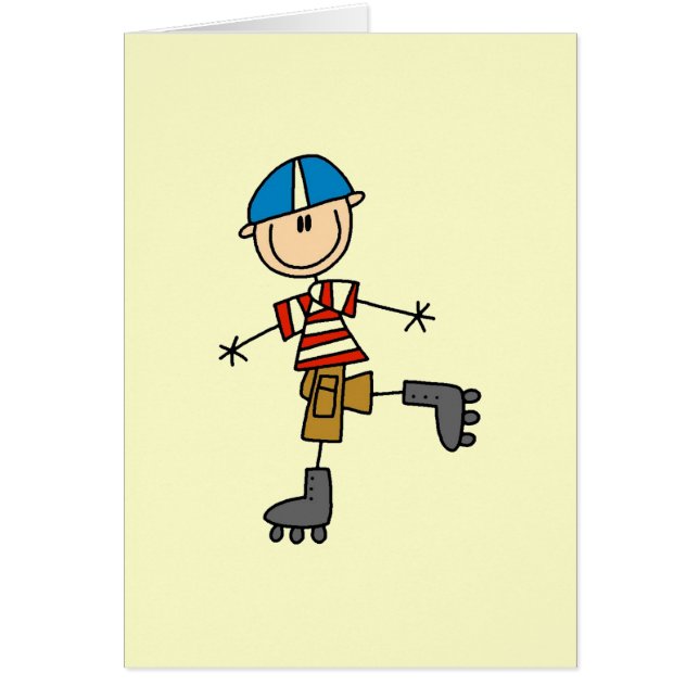 Rollen-Skaten-Strichmännchen (Vorne)