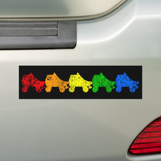 Rollen-Skateregenbogen Autoaufkleber (Auf Auto)