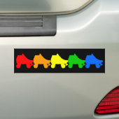 Rollen-Skateregenbogen Autoaufkleber (Auf Auto)