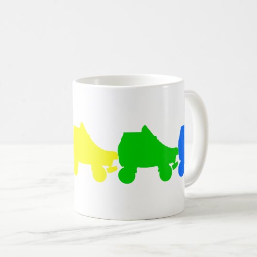 Rollen-Skateregenbogen Kaffeetasse (VorderseiteRechts)