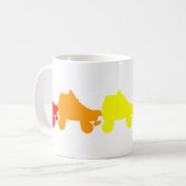 Rollen-Skateregenbogen Kaffeetasse (Vorderseite Links)