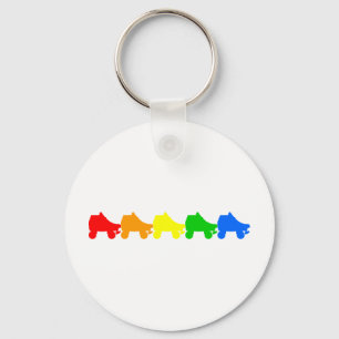 Rollen-Skateregenbogen Schlüsselanhänger