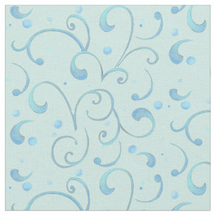 Rollen Swirl Dot Aqua Blue Kinderzimmer Baby Niedl Stoff