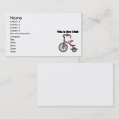 Rollen (Tricycle) Visitenkarte (Vorne/Hinten)