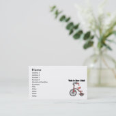 Rollen (Tricycle) Visitenkarte (Stehend Vorderseite)