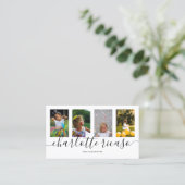 Rollen-Typografie 4 Fotovorlage Personalisiert Visitenkarte (Stehend Vorderseite)