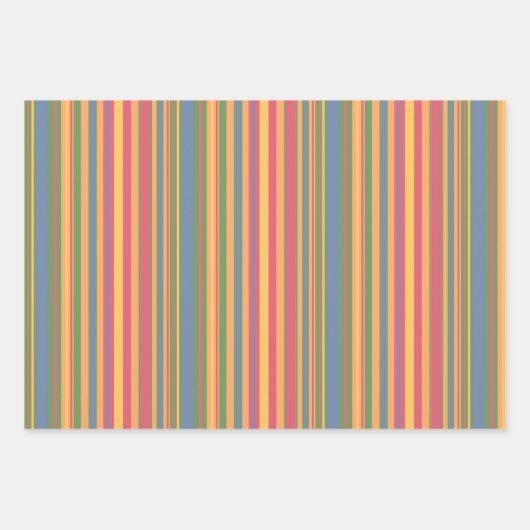 Rollen und Streifen: zwei Papierfolien Geschenkpapier Set (Vorderseite 2)